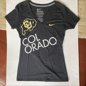 Nike Colorado Buffaloes Anthracite V-Neck T-Shirt - Gray (S)